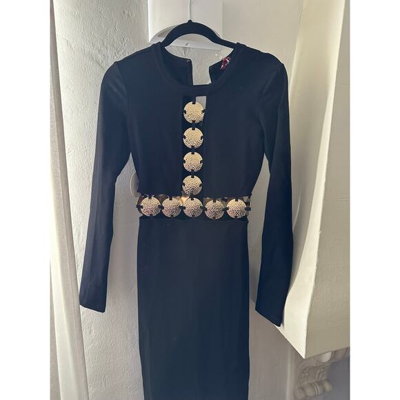 STAUD Delphine Dress Black 2 - Picture 2 of 7